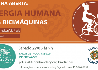 27 de maio – Oficina Energia Humana e as Bicimáquinas