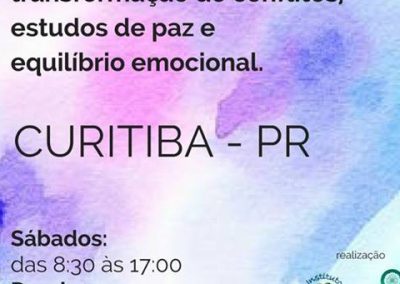 16 e 17 de Set – Transformação de Conflitos,Estudos de Paz e Equilíbrio Emocional