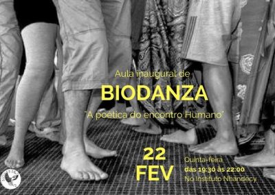 22 de Fev – Aula inaugural de Biodanza – Sistema Rolando Toro