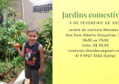 Oficina de Jardins Comestíveis – Dia 03 de fevereiro, das 13:30 às 17:30h