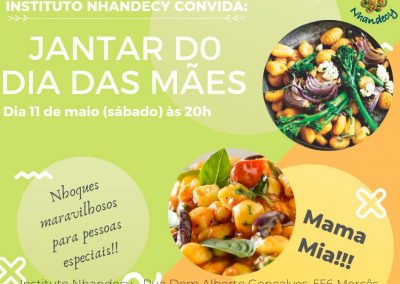 Dia 11 de maio  – às 20h – Jantar do Dia das Mães – Mama Mia