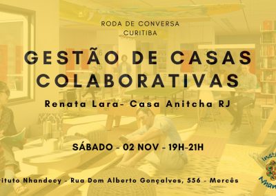 Gestão de Casas Colaborativas – 02/11, das 19h às 21h